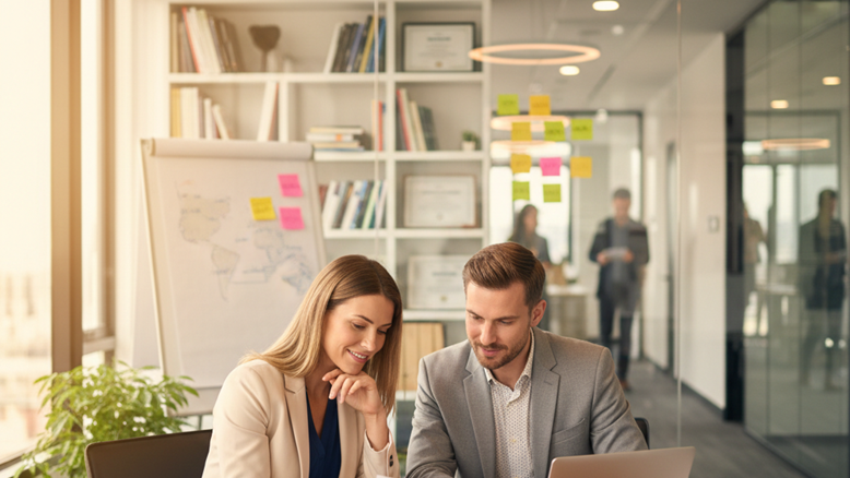 Επαγγελματίες συζητούν στο γραφείο – Power Business Trust 3.0